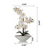 24" Artificial Real Touch Orchids Flower in White  Ceramic Pot 