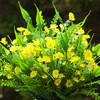 Artificial Mixed Floral Arrangement in White Ceramic Vase(Yellow)