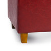 Fair 18 Inches Modern Elegant Leather Square Storage Ottoman(Wine)