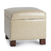 Nova 18 Inches Modern Elegant Leather Square Storage Ottoman(Beige)