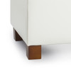  Nova 18 Inches Modern Elegant Leather Square Storage Ottoman(Cream)