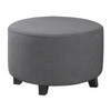 Round Ottoman Slipcover Footstool Protector Covers Storage Stool Ottoman Covers Stretch with Elastic Bottom(Grey)