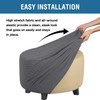 Round Ottoman Slipcover Footstool Protector Covers Storage Stool Ottoman Covers Stretch with Elastic Bottom(Grey)