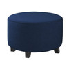 Round Ottoman Slipcover Footstool Protector Covers Storage Stool Ottoman Covers Stretch with Elastic Bottom(Dark Blue)
