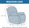 Real Velvet  Spandex  Recliner Chair Slipcover with Elastic Bottom Side Pocket(Peacock Blue)