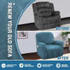 Real Velvet  Spandex  Recliner Chair Slipcover with Elastic Bottom Side Pocket(Peacock Blue)