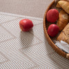 High Quality Rectangle Cotton and Linen Tablecloth with Tassels (Brown)
