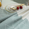 High Quality Rectangle Cotton and Linen Tablecloth with Tassels (White)