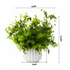 14 inches Artificial Mixed Greenery Foliage Plant in White Ceramic Pot
