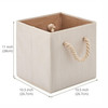 Bamboo Style Storage Fabric Box Set (Set of 4)