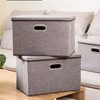 Large Collapsible Storage Bins with Cover（Brown）