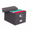Large Collapsible Storage Bins with Cover（Dark Grey）