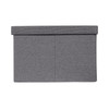 Large Collapsible Storage Bins with Cover（Dark Grey）