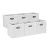  Fabric Storage Bins With Metal Handles (Set of 6)
