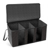 Dark Grey Non Woven Fabric Foldable Storage Underbed Clothes Cover Bag 