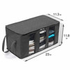 Dark Grey Non Woven Fabric Foldable Storage Underbed Clothes Cover Bag 