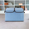 Collapsible Storage Bins with Cover(Blue)