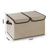 Collapsible Storage Bins with Cover (Beige)