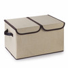 Collapsible Storage Bins with Cover (Beige)