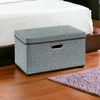 Large Collapsible Storage Bins with Lids Linen Fabric Foldable Storage Boxes Organizer Containers Organization Baskets for Bedroom Closet  2-Pack
