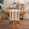Farmhouse Rustic Table Runner for Summer Home Decor with Tassels 