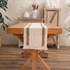Farmhouse Rustic Table Runner for Summer Home Decor with Tassel