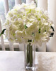 Hydrangea Bouquet with Glass Vase for Home Wedding Decoration