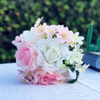 Pink  and White Mixed Artificial Flowers Bouquet with Vase