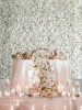 12 Pack 33 Sq ft. UV Protected 3D Silk Hydrangea Flower Wall Mat Panel(White)
