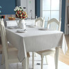 54"x 80" Beige High Quality Rectangle Cotton and Linen Tablecloth 