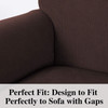 Jacquard  Polyester Spandex Fabric Box  Cushion Sofa Slipcovers-Chocolate