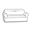 Jacquard  Polyester Spandex Fabric Box  Cushion Sofa Slipcovers-Grey