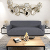  Jacquard  Polyester Spandex Fabric Box  Cushion Sofa Slipcovers-Grey