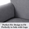  Jacquard  Polyester Spandex Fabric Box  Cushion Sofa Slipcovers-Grey