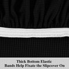 Jacquard  Polyester Spandex Fabric Box  Cushion Loveseat Slipcovers-Black