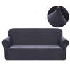Jacquard  Polyester Spandex Fabric Box  Cushion Loveseat Slipcovers-Grey