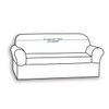 Jacquard  Polyester Spandex Fabric Box  Cushion Loveseat Slipcovers-Ivory White