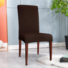  Elegant Knitting Jacquard Box Cushion Dining Chair Slipcover-Chocolate