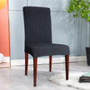  Elegant Knitting Jacquard Box Cushion Dining Chair Slipcover-Grey