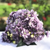 Lavender Purple  Artificial Rose and Mixed Flower Bouquet Set of 2