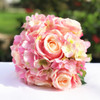 Pink Artificial Rose and Hydrangea Flower Bouquets Set of 2