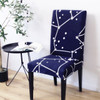 Dark Blue Elegant Polyester and Spandex Stretch Washable Box Cushion Chair Slipcover