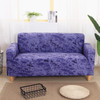 Blue Elegant Polyester and Spandex Stretch Washable Box Cushion Loveseat Slipcover