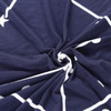 Dark Blue Elegant Polyester and Spandex Stretch Washable Box Cushion Loveseat Slipcover