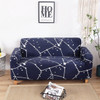 Dark Blue Elegant Polyester and Spandex Stretch Washable Box Cushion Loveseat Slipcover