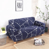 Dark Blue Elegant Polyester and Spandex Stretch Washable Box Cushion Loveseat Slipcover