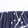 Dark Blue Elegant Polyester and Spandex Stretch Washable Box Cushion Loveseat Slipcover
