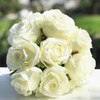 Cream Artificial Open Rose Flower Bouquets set of 2