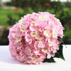 Pink Artificial Hydrangea Flower Arrangement with White Ceramic Vase