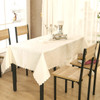 54"x 72" Creamy White Figured Dacron Square Polyester Tablecloth 